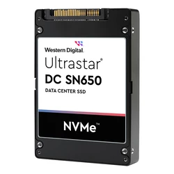 Σκληρός Δίσκος M.2 2.5" Western Digital Ultrastar DC SN650 SSD U.3 15MM 7680GB 6.4cm PCIe TLC RI-1DW/D BICS5 ISE