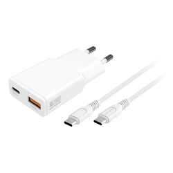 Φορτιστής Πρίζας 4Smarts charger PDPlug Duos Slim 20W GaN USB-C/A+USB-C