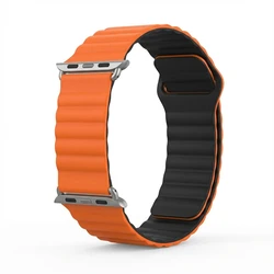 Λουράκι Premium for Apple Watch, Orange/Black, 40mm, 41mm, 38mm, 42mm (Series 10), GA-MAG-BNDA-P-OMS
