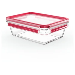 Δοχείο Φαγητού Emsa N10410 Clip & Close Glass Container 1.3 L Transparent/Red