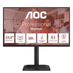 Monitor 23,8" AOC 24E4CV 16:09 HDMI+DP+USB-C Lift Black