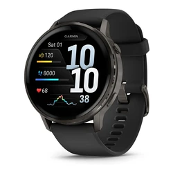 Smartwatch Garmin Venu 4 45mm silicone-Armb. Black/schiefergr