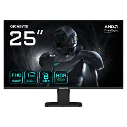 Monitor 25" Gigabyte GS25F2A 62,2cm (24,5") FHD IPS Gaming 16:9 HDMI/DP 240Hz 1ms HDR Sync