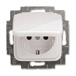 Πρίζα Ρεύματος Busch-Jaeger Reflex SI - insert with hinged cover - flush-mounted *alpinWhite*