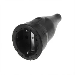 Φις Ρεύματος ABL 100000048 Original SCHUKO. Gummi (TPE). Black. IP20. Typ 1566