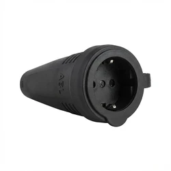 Φις Ρεύματος ABL 100000049 Original SCHUKO. Gummi (TPE). Black. Manschette. IP44.