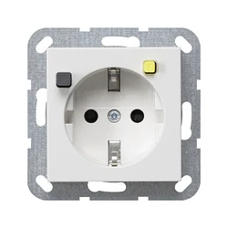 Πρίζα GIRA 267703 FI protective socket 30mA System 55 ReinWhite