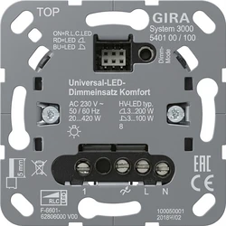 Διακόπτης GIRA 540100 S3000 Uni-LED dimming. Comfort use