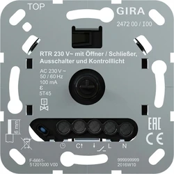 Διακόπτης GIRA 247200 use room temperature controller 230V 1Ö 1S
