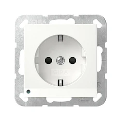 Πρίζα GIRA 417003 SCHUKO LED light + SH System 55 ReinWhite