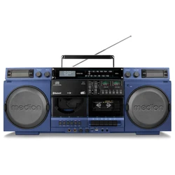 Φορητό Ηχοσύστημα Medion LIFE P66538 Retro-Boombox Blue