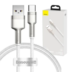 Καλώδιο USB to USB-C for Baseus Cafule, 66W, 1m (white)