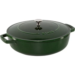 Cast iron sauté pan with lid 28 cm