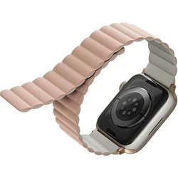 UNIQ Revix strap Apple Watch 4/5/6/7/SE/8/9/Ultra 44/45/49mm Reversible Magnetic pink-beige