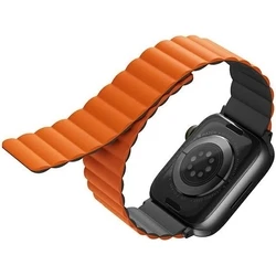 UNIQ Revix strap Apple Watch 4/5/6/7/SE/8/9/Ultra 44/45/49mm Reversible Magnetic grey-orange