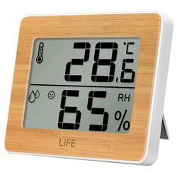 Θερμόμετρο - Υγρασιόμετρο Life Gem Bamboo Edition