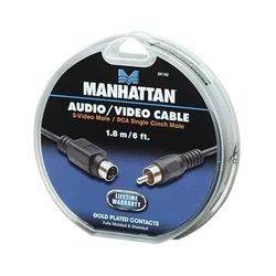 Καλώδιο RCA Manhattan σε S-Video M/M 1.8m
