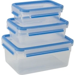 Emsa Clip & Close Plastic Food Storage Containers Set, 3 pcs (Model 3100508566 / MPN 508566)
