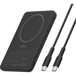 Belkin BoostCharge Slim Magnetic Power Bank 5000mAh 5W with USB-C Port - Black