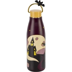 OTOTO Boo!Tle Spooky Bottle 600 ml — Purple Haunted-House Design with Gold Bat Lid