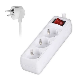 Πολύπριζο Με Προστασία Υπέρτασης Sonora PSW301 3 ΘΕΣΕΩΝ ΜΕ ΔΙΑΚΟΠΤΗ 1.5m White