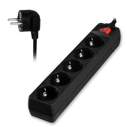 Πολύπριζο Sonora PSB501 5 Θέσεων με Διακόπτη και Καλώδιο 1.5m Black