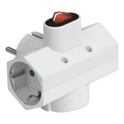 Αντάπτορας Sonora ρεύματος ταφ 3 θέσεων σούκο με διακόπτη on/off