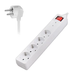 Πολύπριζο Με Προστασία Υπέρτασης Sonora SPSW401 White