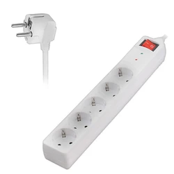 Πολύπριζο Με Προστασία Υπέρτασης Sonora SPSW501 White