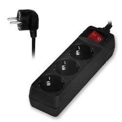 Πολύπριζο Με Διακόπτη Sonora PSB301-3M 3 θέσεων 3m Μαύρο