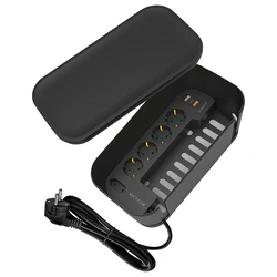 Κουτί Οργάνωσης Καλωδίων Sonora με Πολύπριζο 5 θέσεων & 3 θύρες USB, Μαύρο