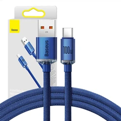 Καλώδιο USB to Lightning Baseus Crystal Shine 5A100W1.2m (blue)