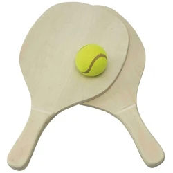 Velco Wooden Beach Paddleball Racket Set with Ball