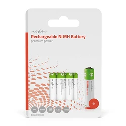 Επαναφορτιζόμενη Μπαταρία NEDIS Ni-Mh AAA 1.2V 950 MAH 4 Pieces Blist