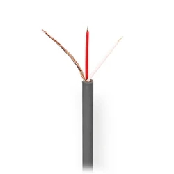 Καλώδιο Μικροφώνου Nedis 2x 0.125mm2 Σε Κουλούρα 100 Μέτρων