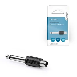 Αντάπτορας Ήχου Nedis 6,35mm mono αρσ. - RCA θηλ., σε μαύρο χρώμα.