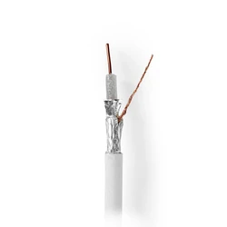 Καλώδιο RF Nedis CSBR4050WT1000 Coax Cable 4G/LTE-Proof 100m White