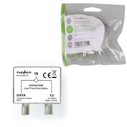Βύσμα RF Nedis IEC (Coax) Αρσ./F Θηλ. - IEC (Coax) Θηλ., Σε Ασημί Χρώμα