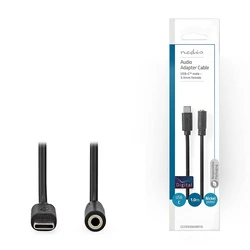 Καλώδιο USB Nedis CCGP65960BK10 USB-C Male - 3.5mm Female 1.00m Black
