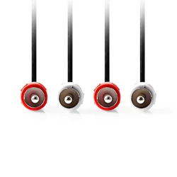 Καλώδιο RCA Nedis 2x αρσ. - 2x αρσ., 1.50m.