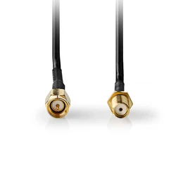 Kαλώδιο SMA Nedis αρσ. - SMA θηλ. με επίχρυσα βύσματα, 5.00m.