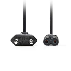 Καλώδιο Τροφοδοσίας Nedis Euro - IEC C7 5m Μαύρο (CEGL11040BK50)