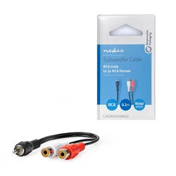Καλώδιο RCA Nedis 1x αρσ. - 2x θηλ., 0.20m.