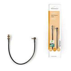 Αντάπτορας SMA Nedis θηλ. - TS9 υπό γωνία 90°, 0.20m Μαύρο