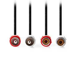 Καλώδιο RCA Nedis προέκτασης stereo 2x RCA, 2.00m Μαύρο