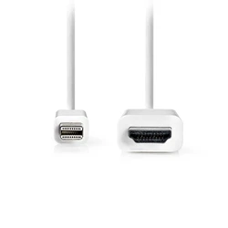 Καλώδιο MiniDisplayPort Nedis 1.2 αρσ. - HDMI αρσ., 2.00m Λευκό