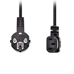 Καλώδιο Τροφοδοσίας Nedis Schuko αρσ. σε γωνία 90° - IEC-320-C13 θηλ., 3.00m.