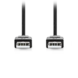 Καλώδιο USB Nedis 2.0 USB-A Male to USB-A Male 1m Black (CCGL60000BK10)