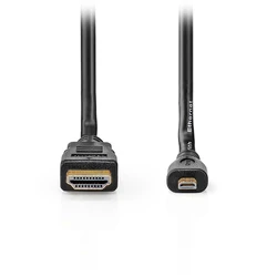 Καλώδιο HDMI Nedis High speed with Ethernet, Micro αρσ. - αρσ., με επίχρυσες επαφές, 1.50m.