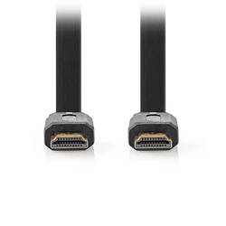 Καλώδιο HDMI Flat Nedis High speed with Ethernet, αρσ. - αρσ., με επίχρυσες επαφές, 2.00m.